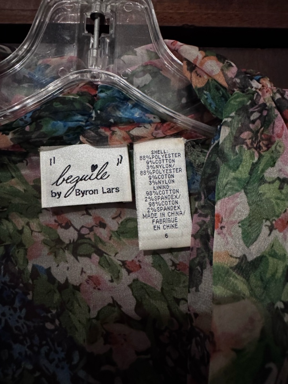 Floral Mixed-Print Wrap Dress in Purple and Multicolor by Lush - Picture 5 of 5